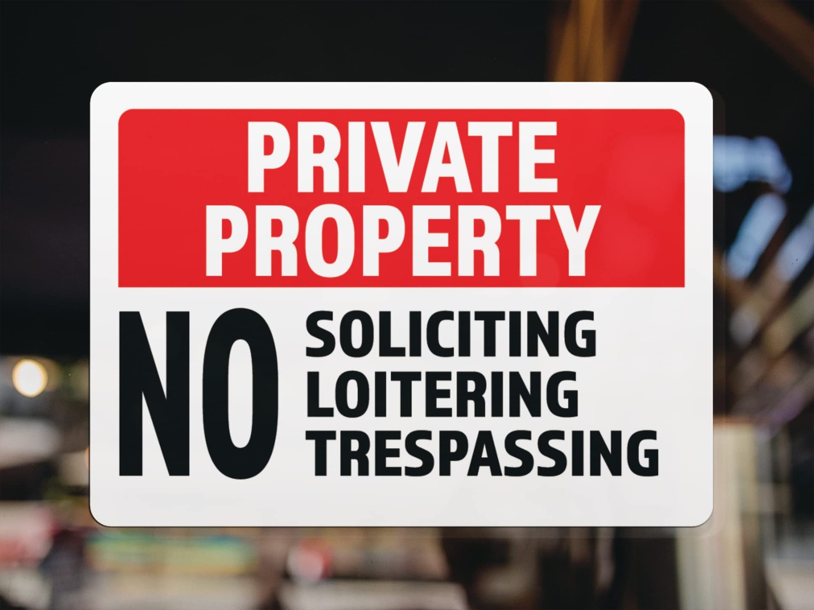 2-Pack Premium Quality Vinyl Decal Sticker for Private Property, No Mulit