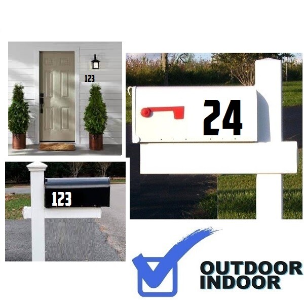 Mailbox Address locker Numbers Decal Sticker Window Door Wall Sign AMERICAN CAP