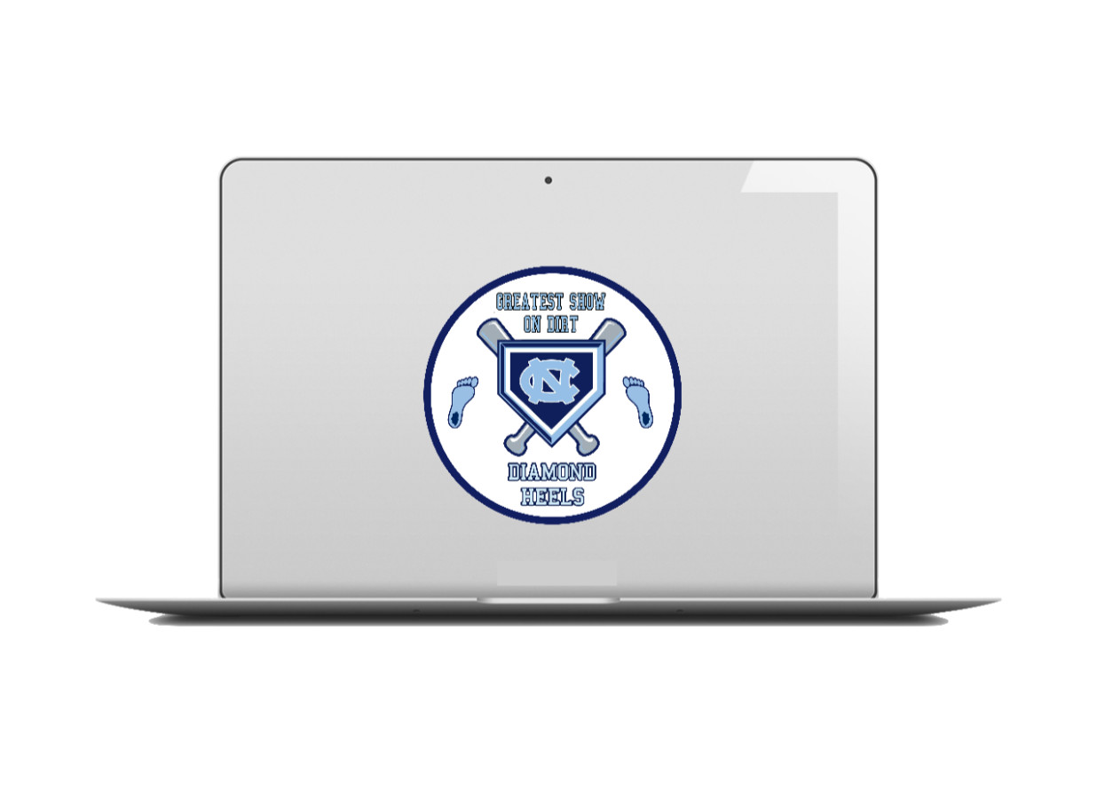 North Carolina – Diamond Heels – 4" Handmade Vinyl Decal Vehicle Cooler Laptop