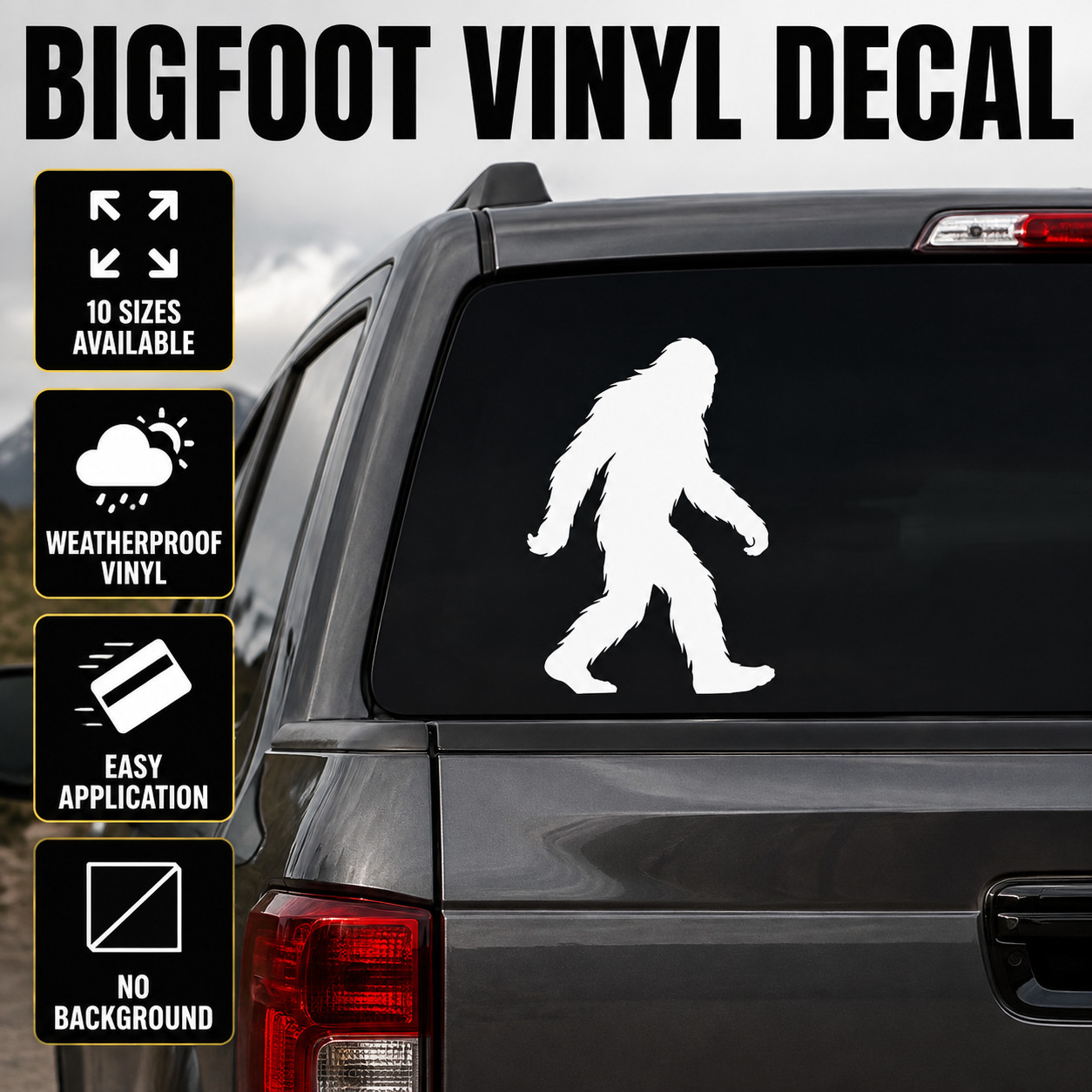 Bigfoot big foot Vinyl Decal Window SUV Laptop Sasquatch Sticker