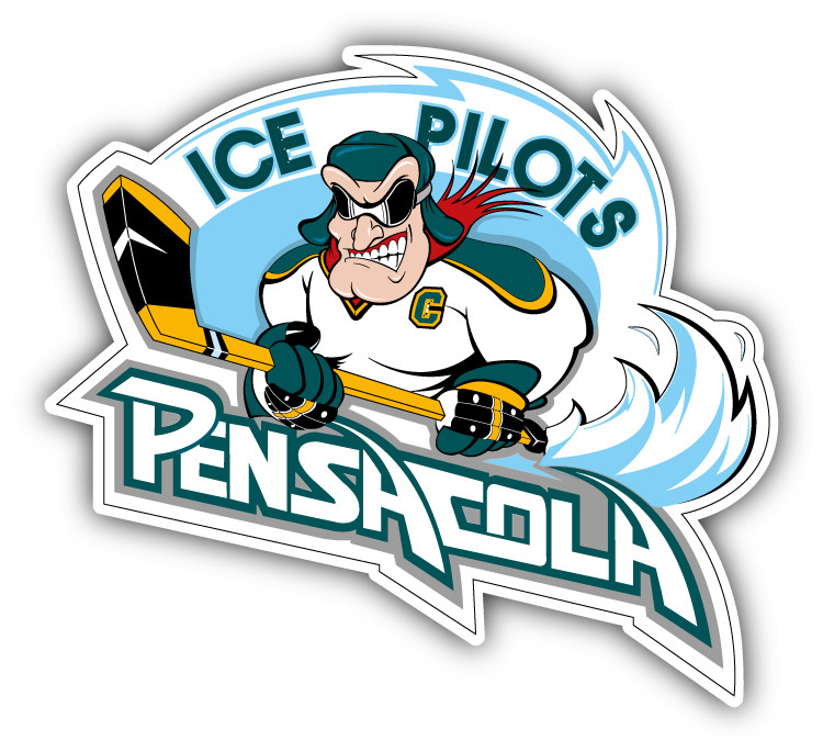Pensacola Ice Pilots Hockey Logo Car Bumper Sticker Decal – 3", 5" or 6"