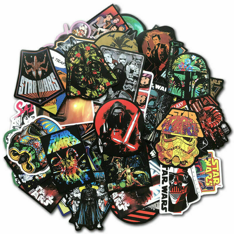 100Pcs Star Wars Vinyl Stickers Pack Bomb Car Laptop Skateboard Luggage Decals