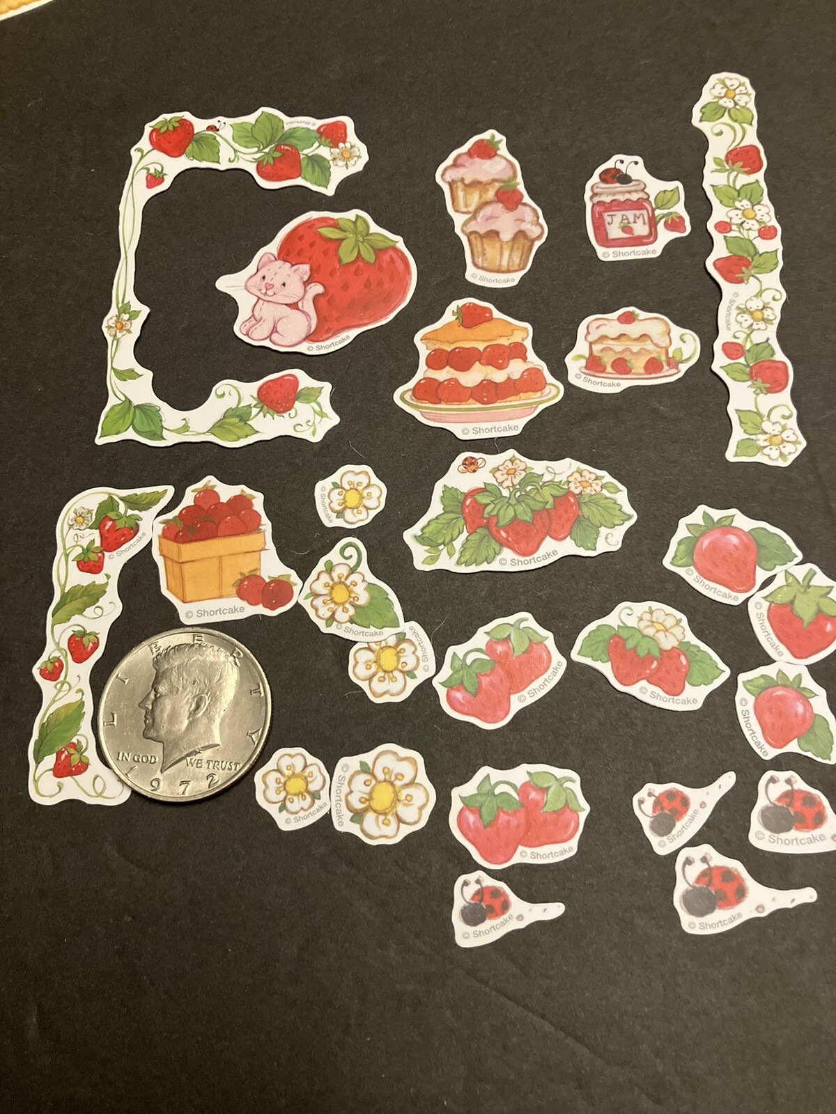 Strawberry Shortcake Matte Retro Vintage Design Stickers Pack Of 40 New