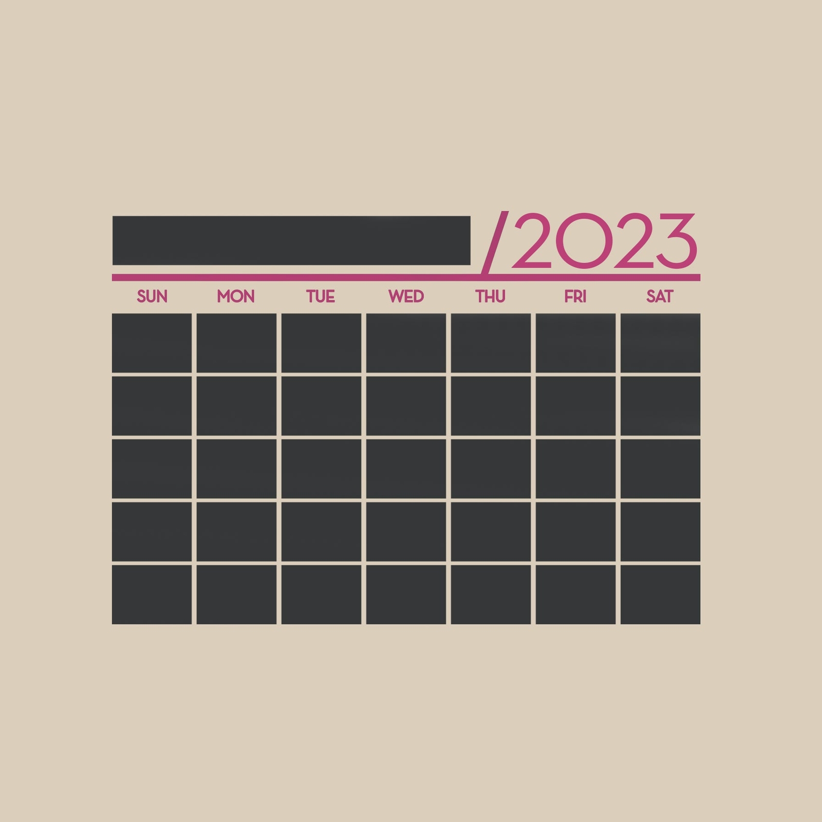 2023 Chalkboard Calendar – Wall Decals