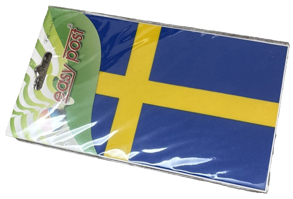 EASY POST FOUR INCHES by SIX INCHES SWEDEN STICKER ! FAST SHIPPING !