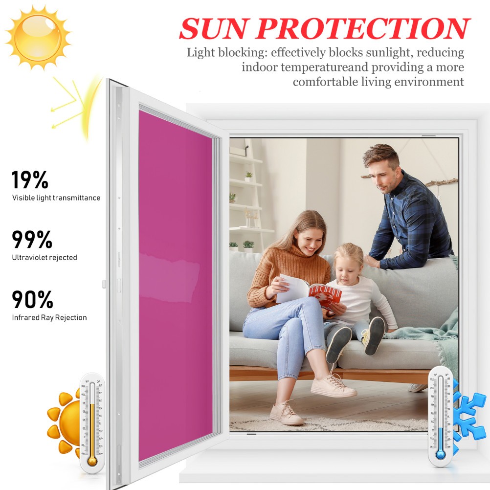 1 Roll Window Film: 3 m/118" Static Cling Window Stained Glass Film – Colored