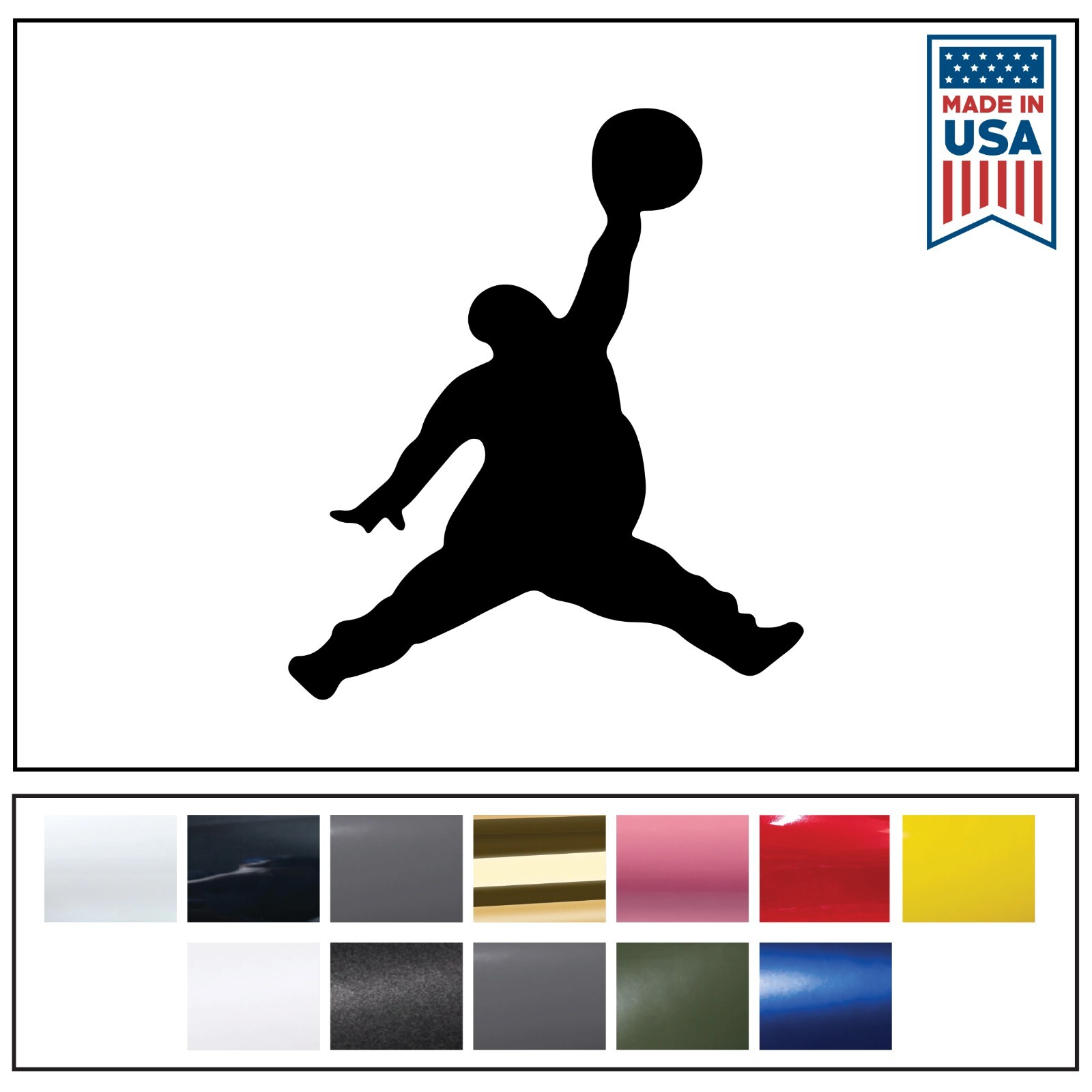 Fat Michael Air Jordan Jumpman Vinyl Decal Car Window Sticker Funny Die Cut