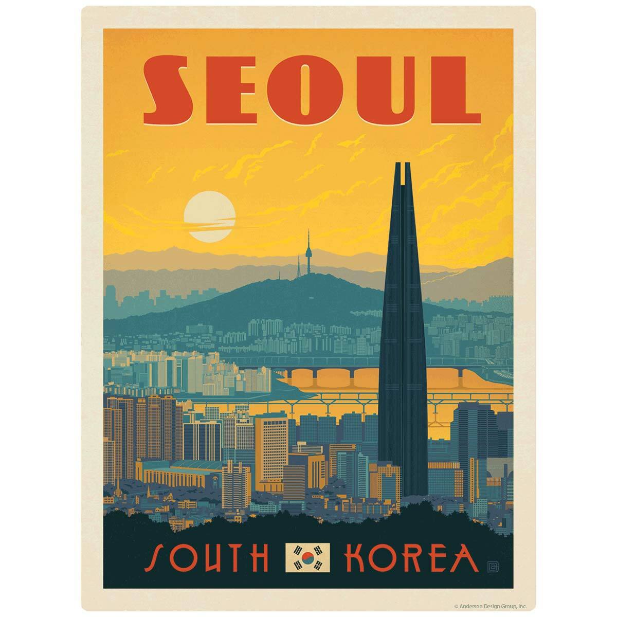 Seoul South Korea Decal Peel and Stick