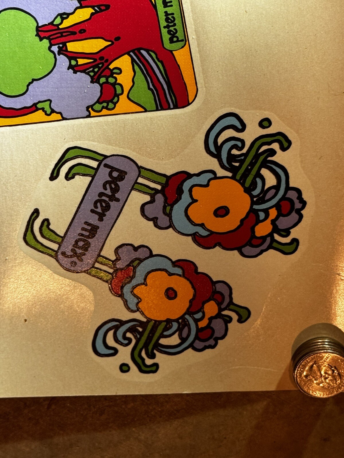Peter Max Flower Power Decal 1970 Cookware Decals Hippie Groovy Kitchenware