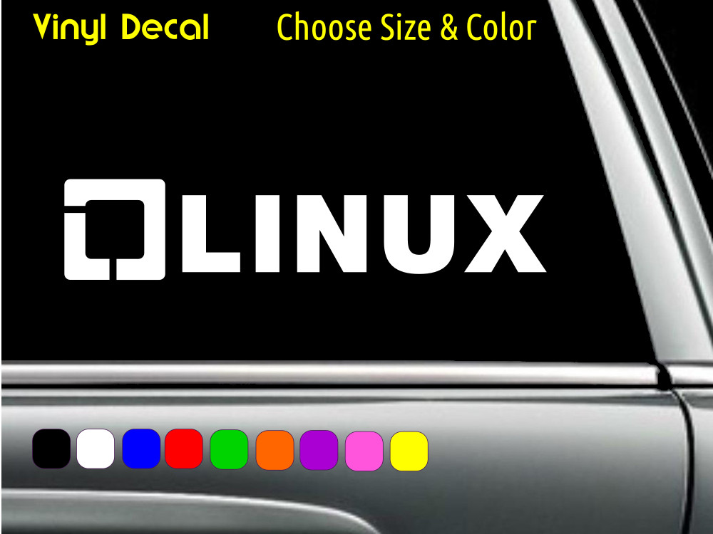LINUX open source logo Vinyl Decal Laptop Car Window Sticker CHOOSE SIZE COLOR