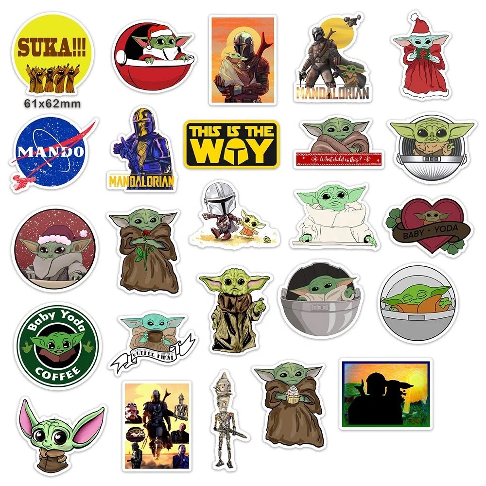 50 The Mandalorian TV Show Stickers Car Decals Laptop Binder Free Shipping!