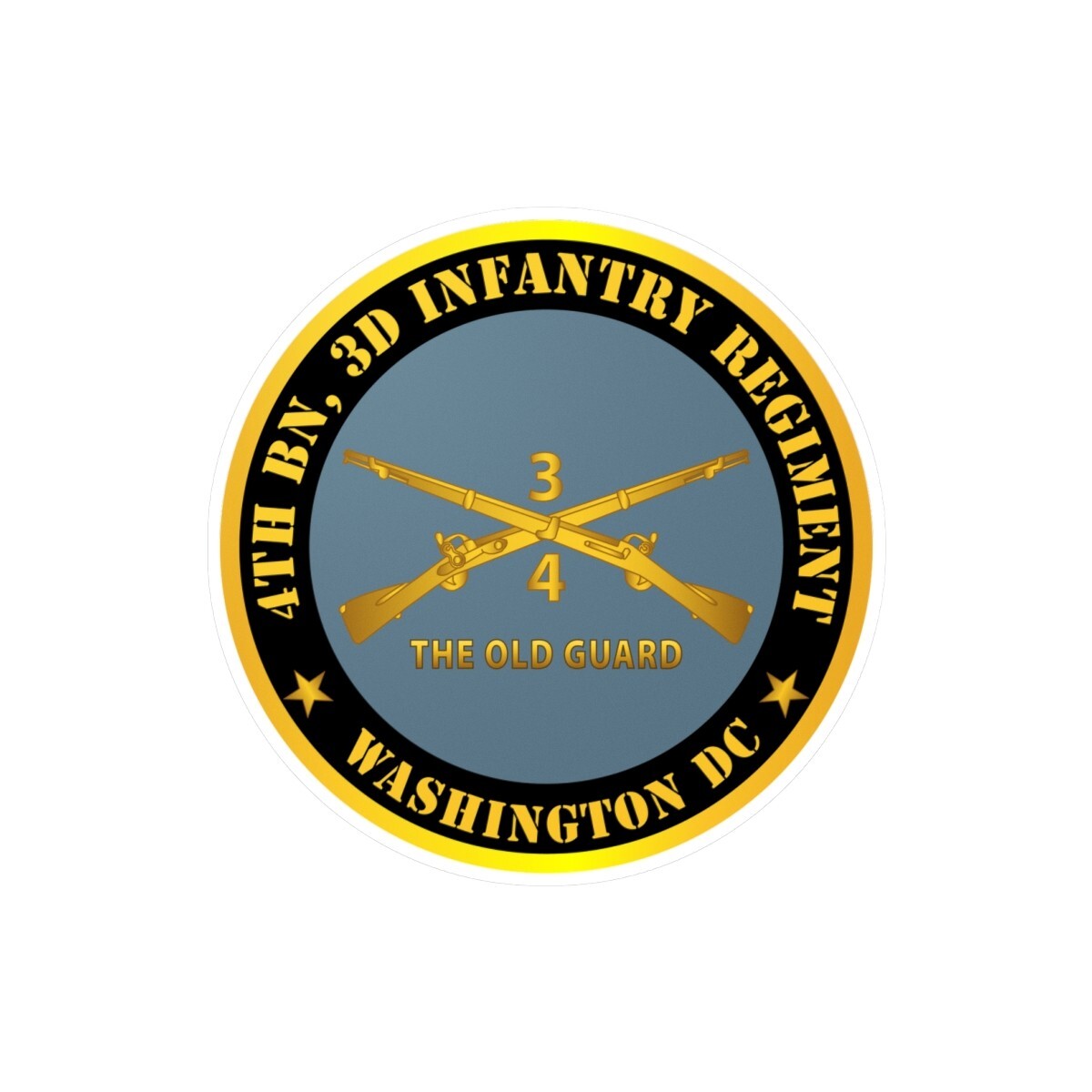 Kiss-Cut Vinyl Decals -Army – 4th Bn 3d Infantry Regiment – Washington DC – The