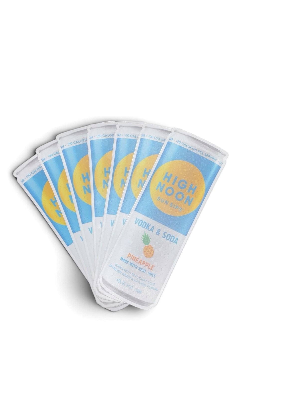 High Noon Pineapple Vinyl Sticker Decal 7 Inches X 2.5 Inches