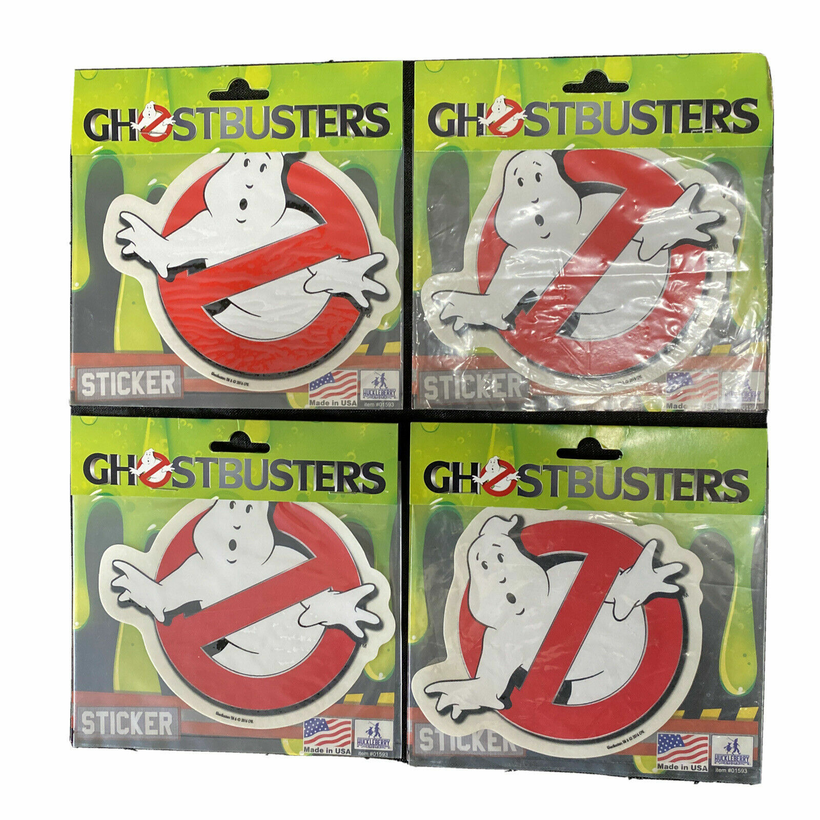 Ghostbusters Ghost Busters Vinyl Car Sticker Decal 5½" x 4¾" Set Of 4 **NEW**