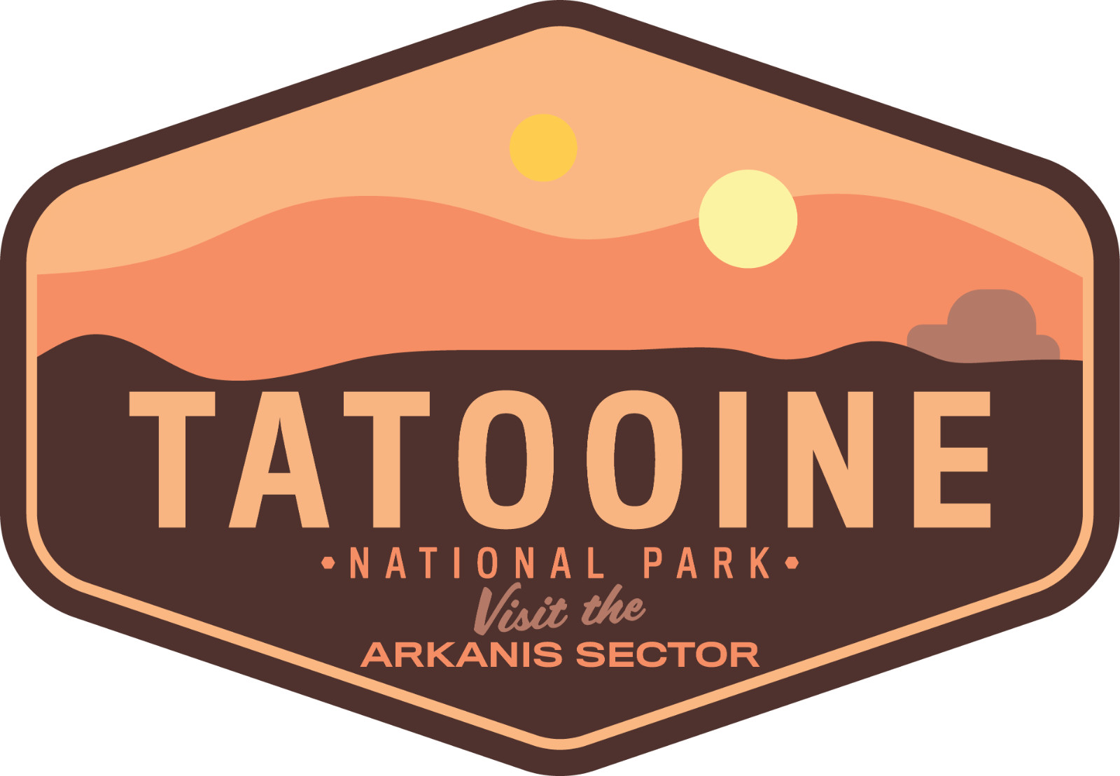 Tatoonie National Park sticker star wars weatherproof bumper vinyl decal