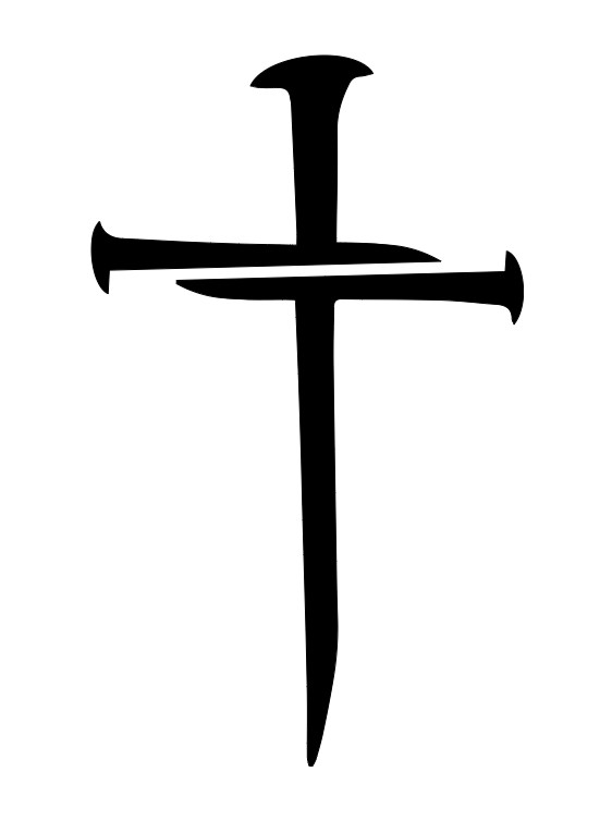 Cross Nails Vinyl Decal Sticker Car Truck Window Laptop Jesus Christ Christian