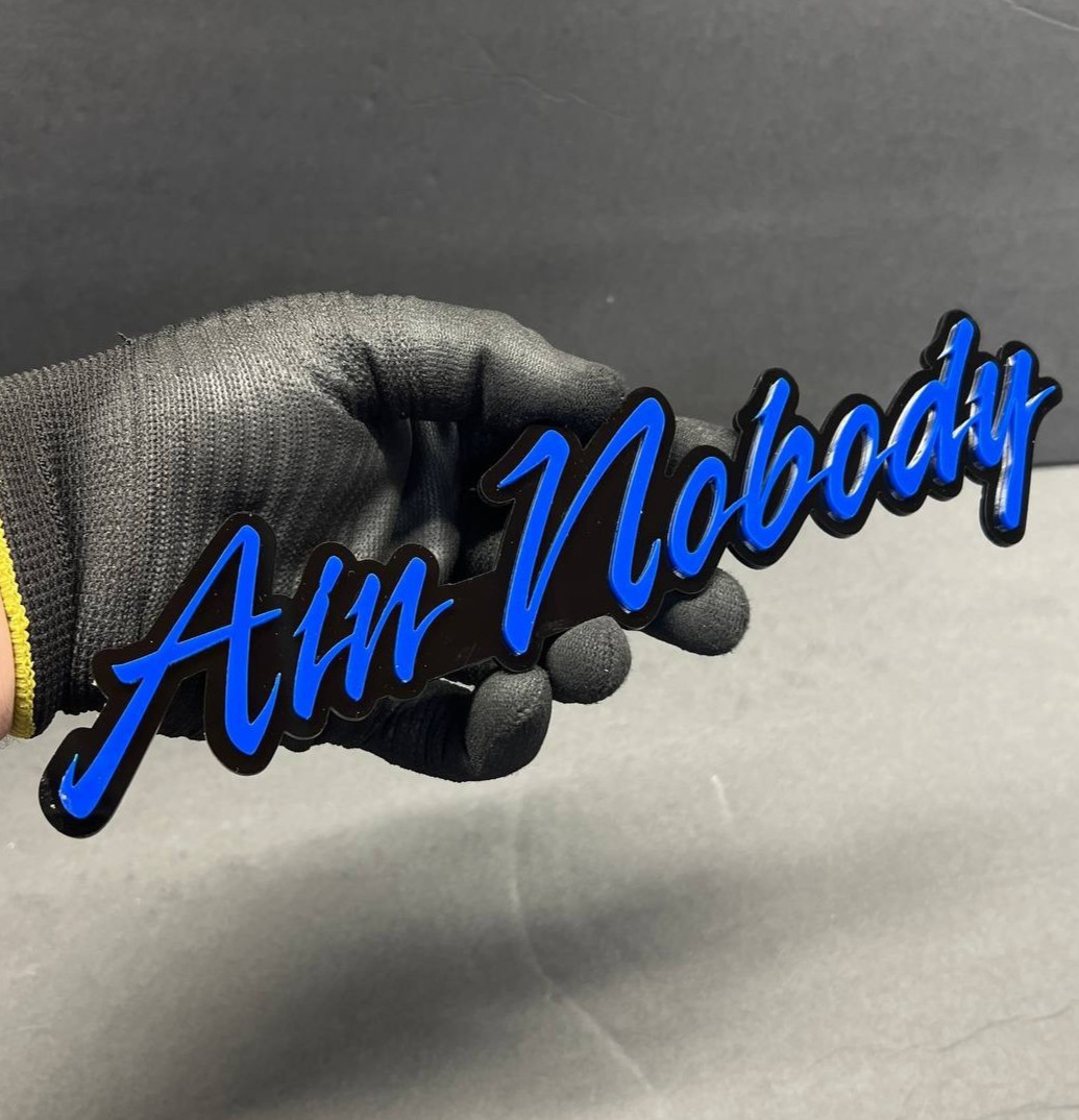 Custom Laser-Multicolor Personalized Name! Cut 3D Acrylic Emblem Badge for Car –