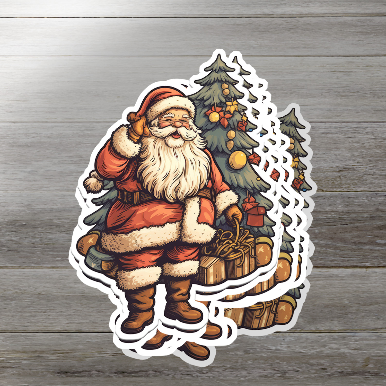 Santa Claus Vinyl Sticker – Bring the Magic of Christmas Anywhere