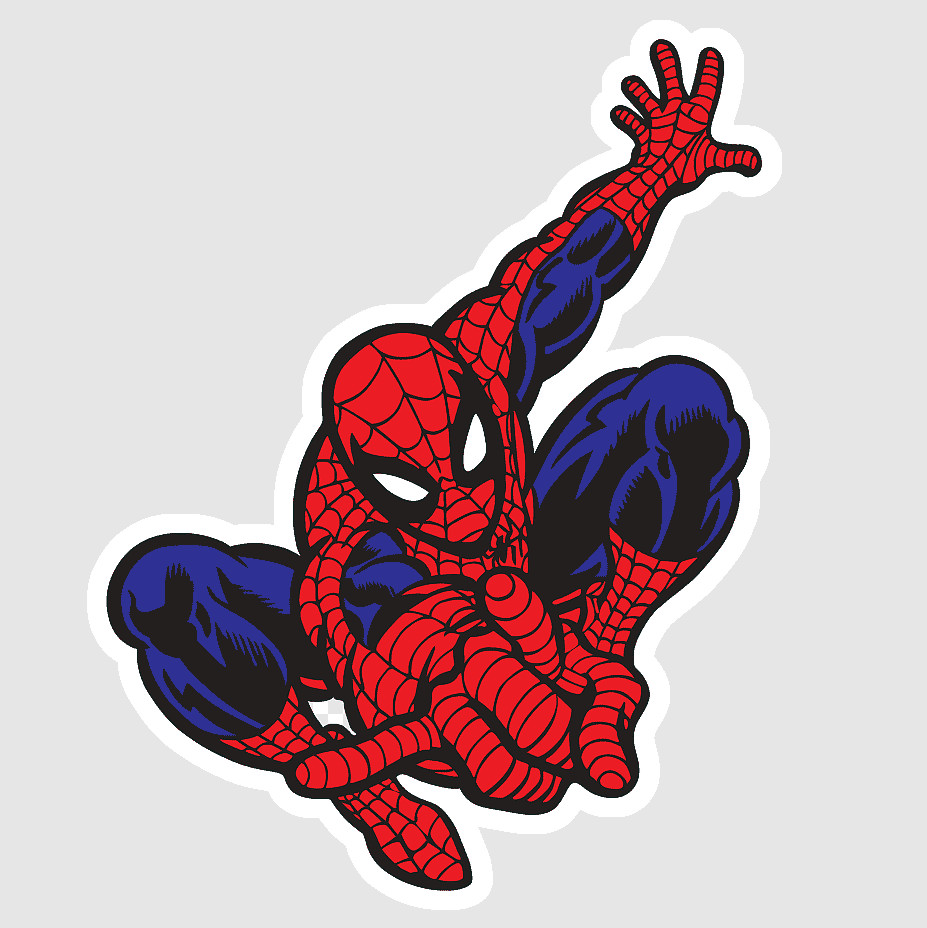 Spider Web Slinger Hero Decal Sticker | Comic Style Laptop Car Window Vinyl 01