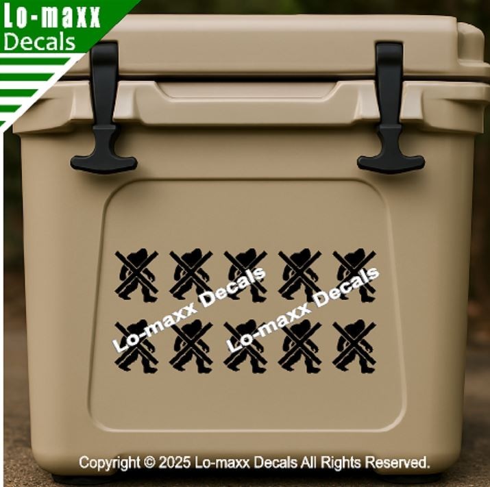 Bigfoot Victory Markings Die Cut Vinyl Sticker War Trophy Sasquatch Decal