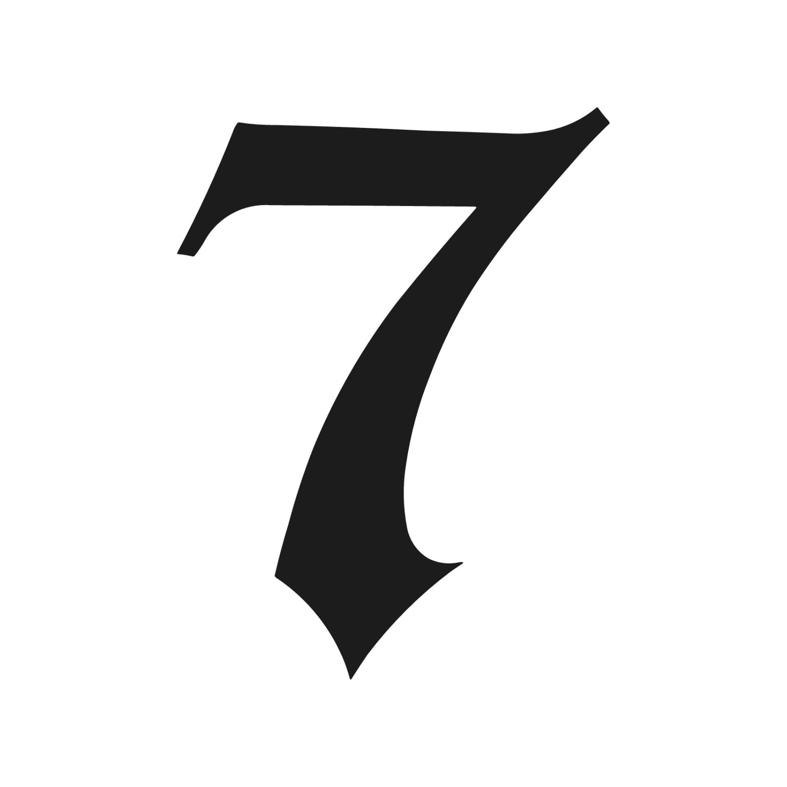 lucky number 7 Vinyl Decal Laptop Car number seven Window Sticker