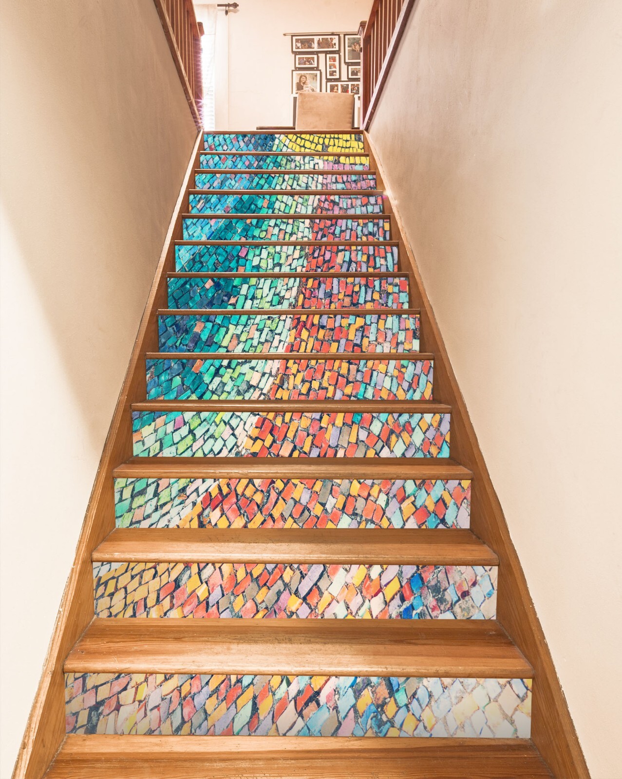 3D Color Texture AZ476 Stair Risers Decoration Mural Vinyl Wallpaper Kay