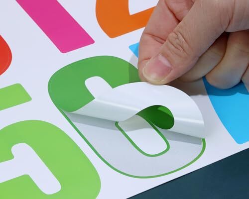 5sheet 0-9 Vinyl Self Adhesive Mailbox Number Sticker Waterproof 4in Colourful