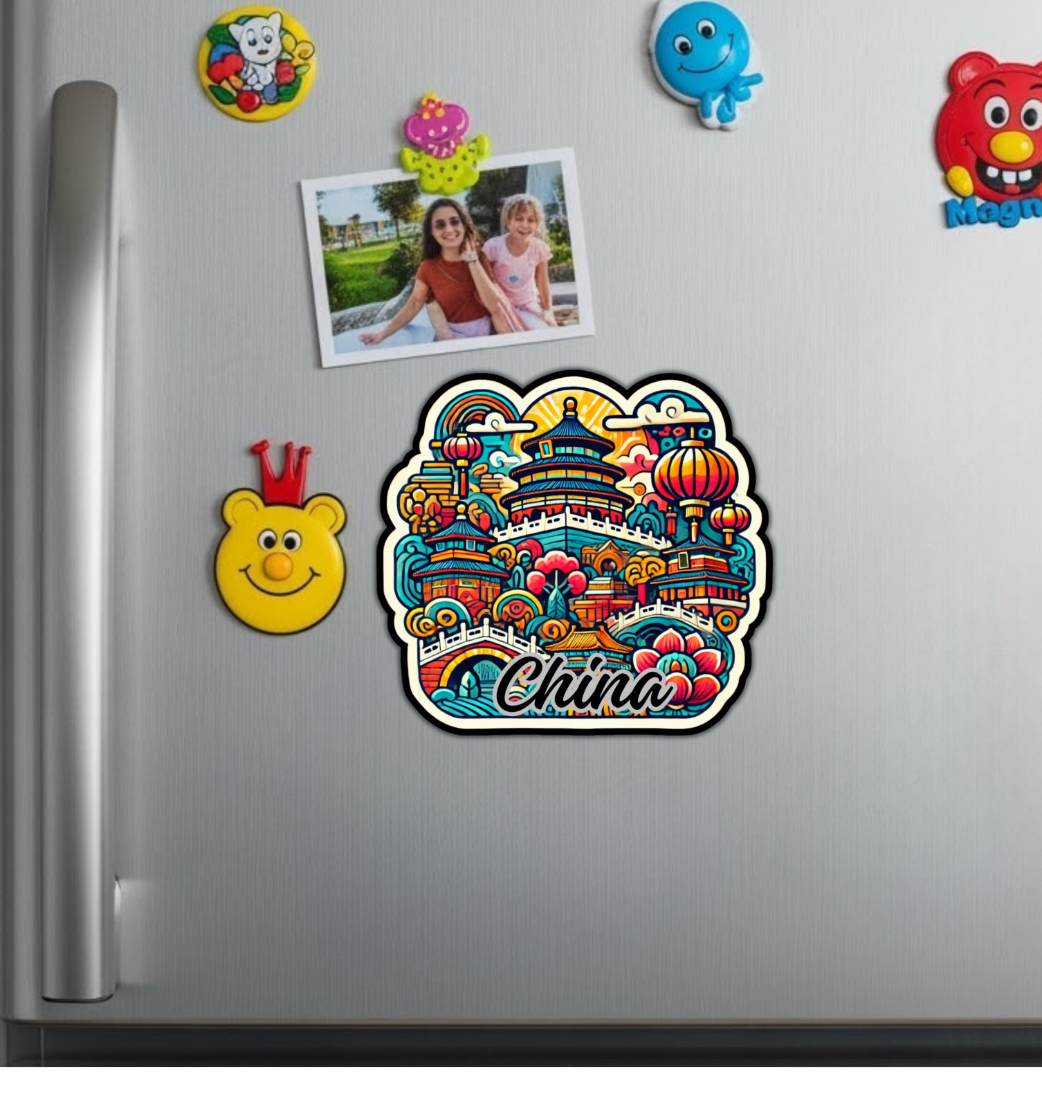China Hong Kong Fridge Magnet or Laptop Sticker