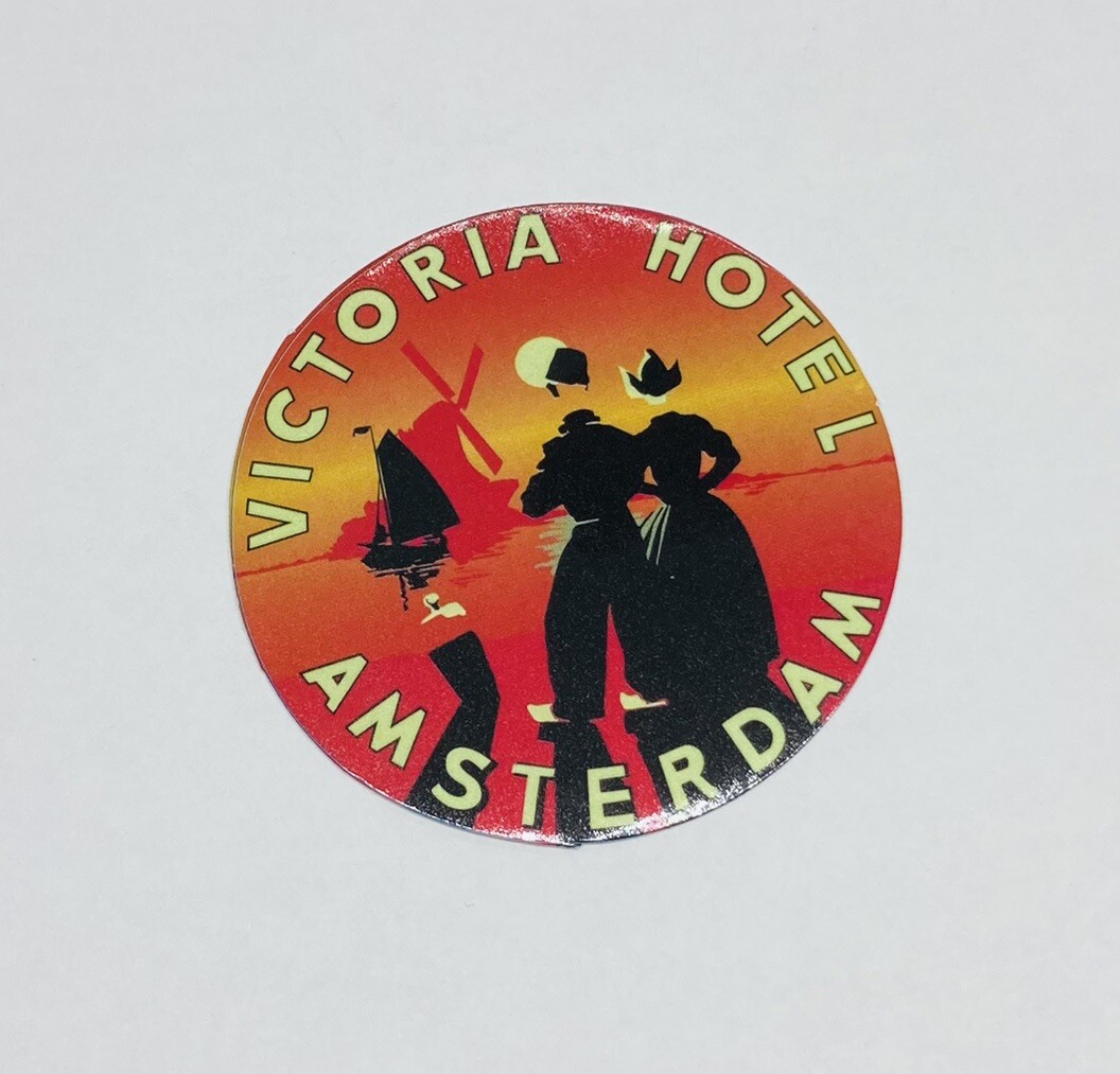 Victoria Hotel Sticker Amsterdam Art Decal Vinyl Travel Souvenirs Tc6