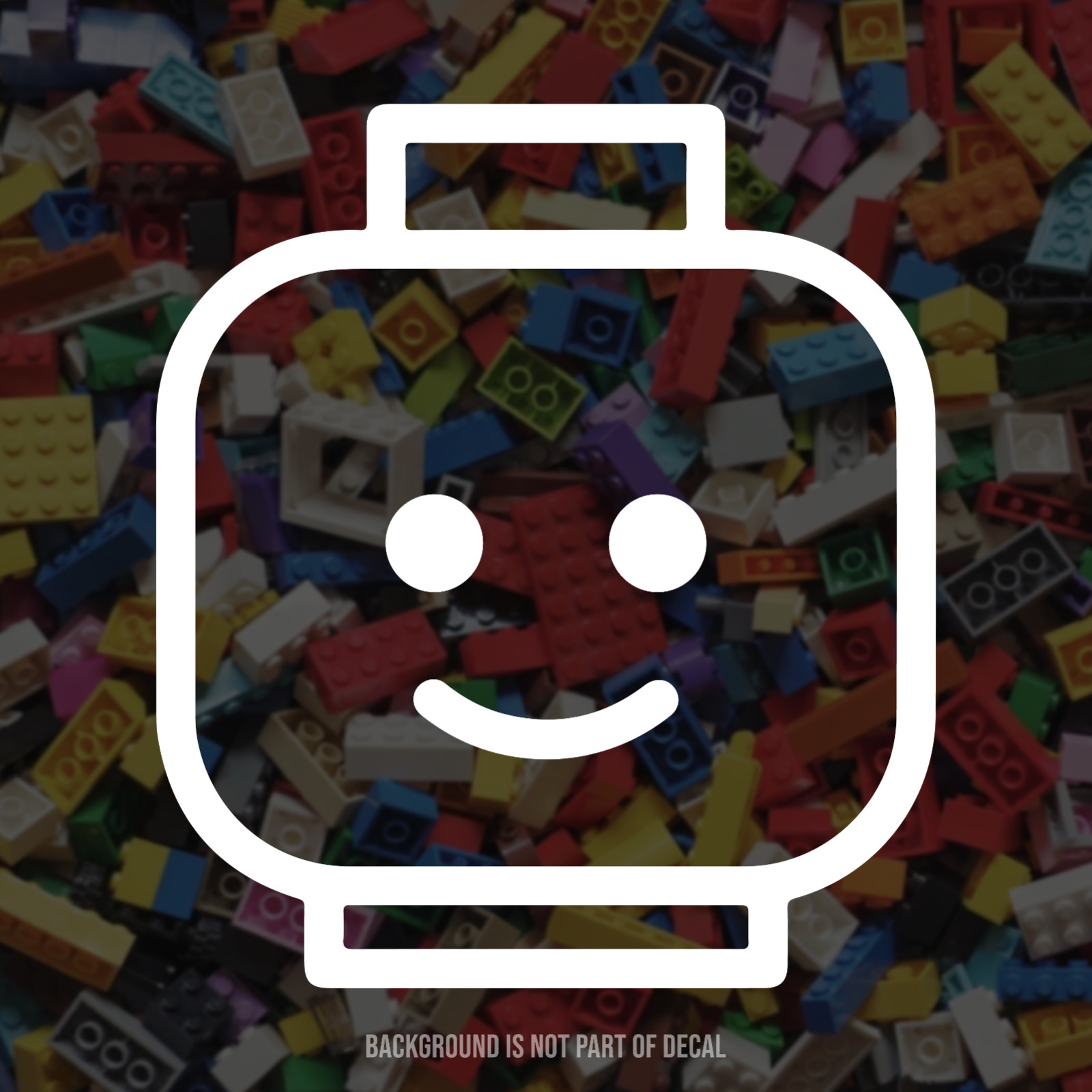 Lego Head Minifig Vinyl Decal Sticker