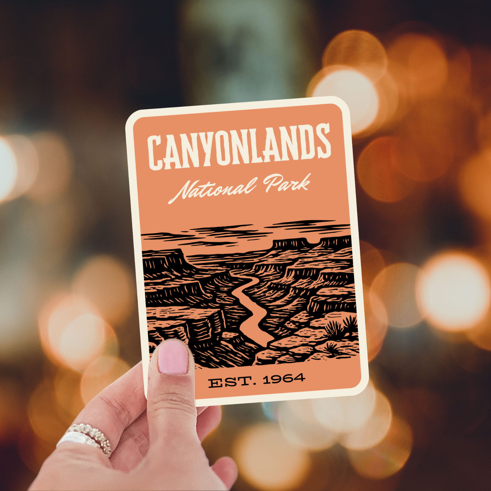 Canyonlands National Park Sticker Utah – Retro 1960s Style Decal