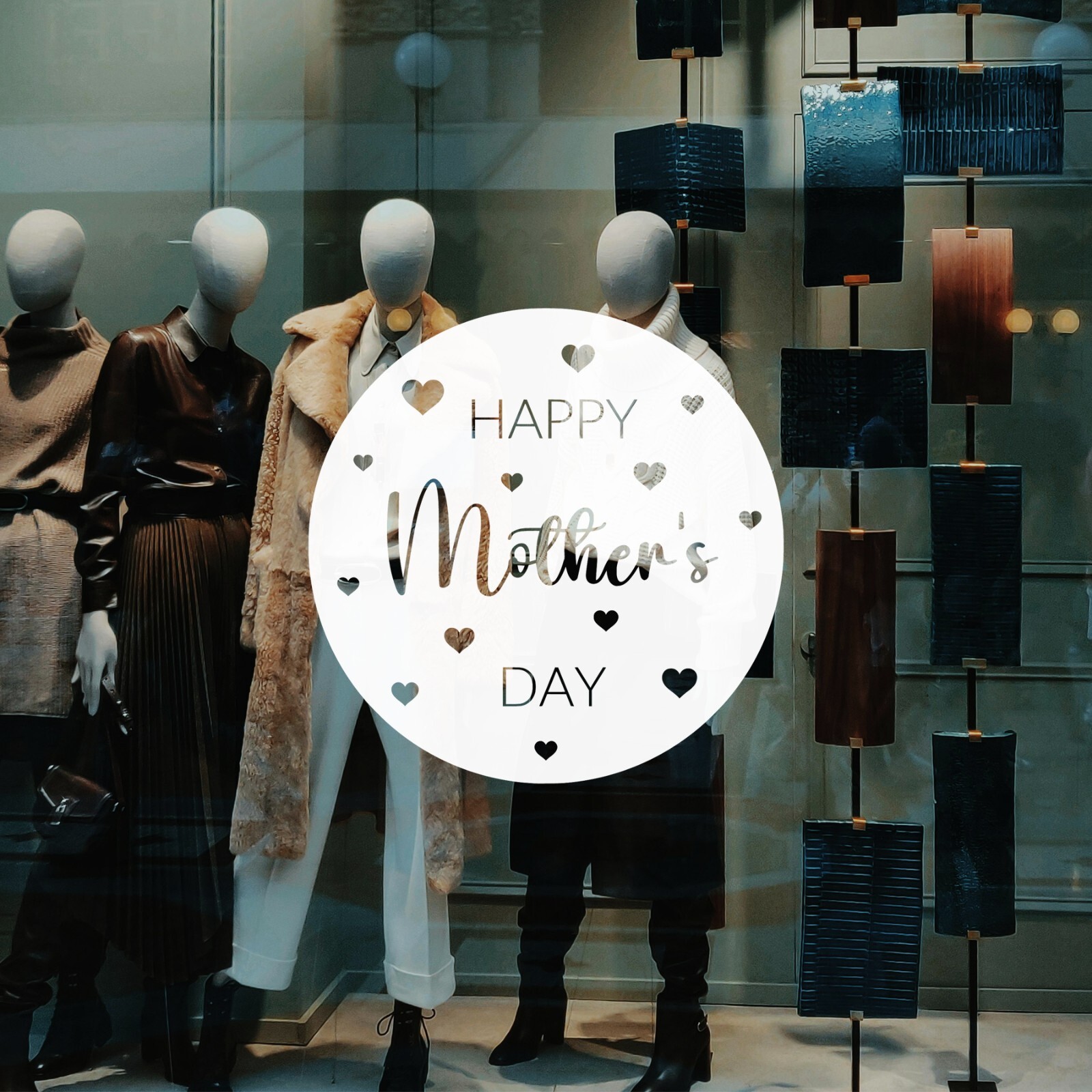 Happy Mother's Day Window Sticker Mothering Sunday Love Decal Shop Cafe Home