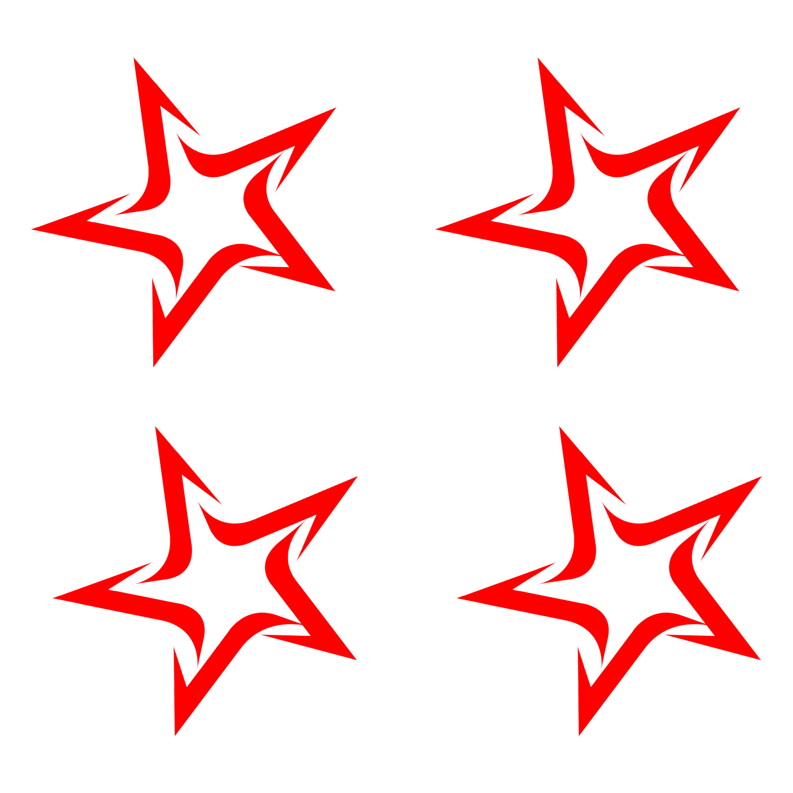 Set of 4 STAR Symbol Vinyl Decals | STAR Symbol Stickers