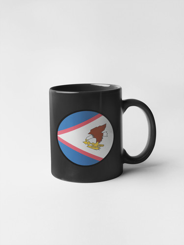 American Samoa Flag Circle Sticker Decal