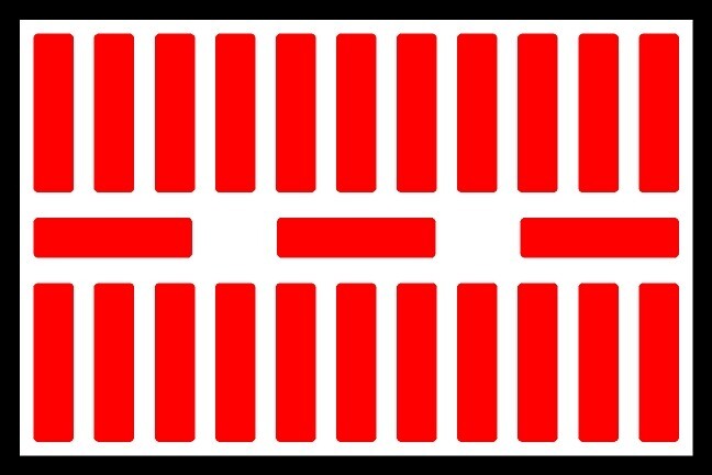 Rectangle Polka Dot Vinyl Decals Waterproof Outdoor Multiple Colors and Sizes