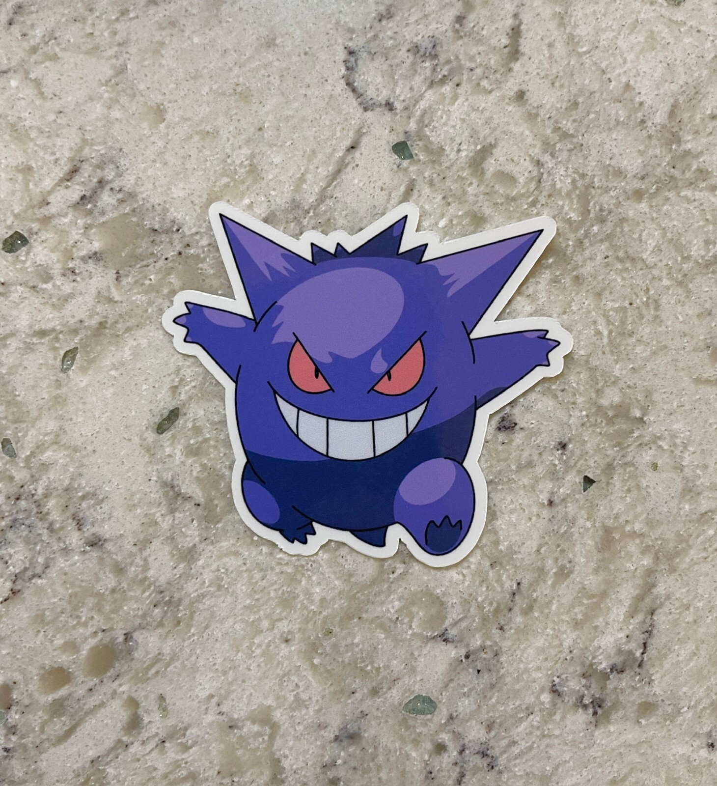 Gengar Pokemon Sticker l Gloss or Holographic Laminate l Waterproof Decal