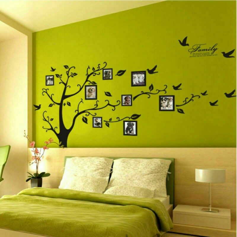 Simple Family Tree Wall Decal Sticker Large Vinyl Photo Picture Frame Room Decor