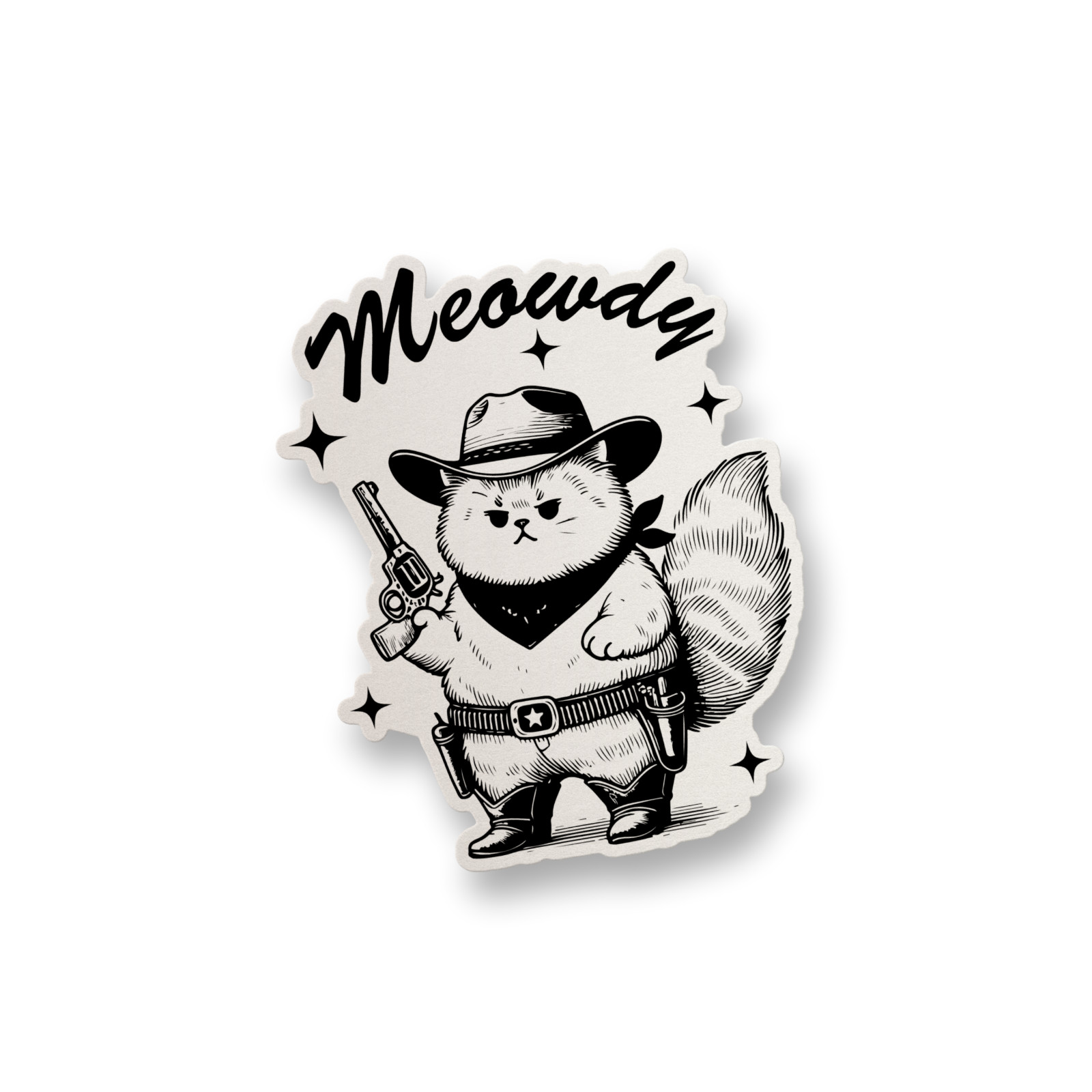 Meowdy Vinyl Decal Sticker Funny Meme Sticker Water Bottle Sticker Decal