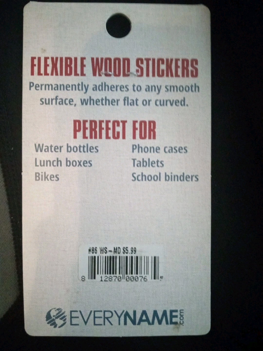 Flexible Wood Stickers Adheres To Flat Or Curved Surface Waterproof UV Protected