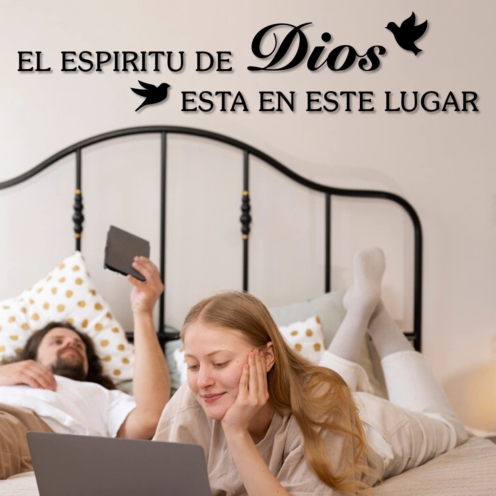 Bible Verses Wall Decor Sticker, El Espiritu De Dios Esta En Este Lugar Chris…
