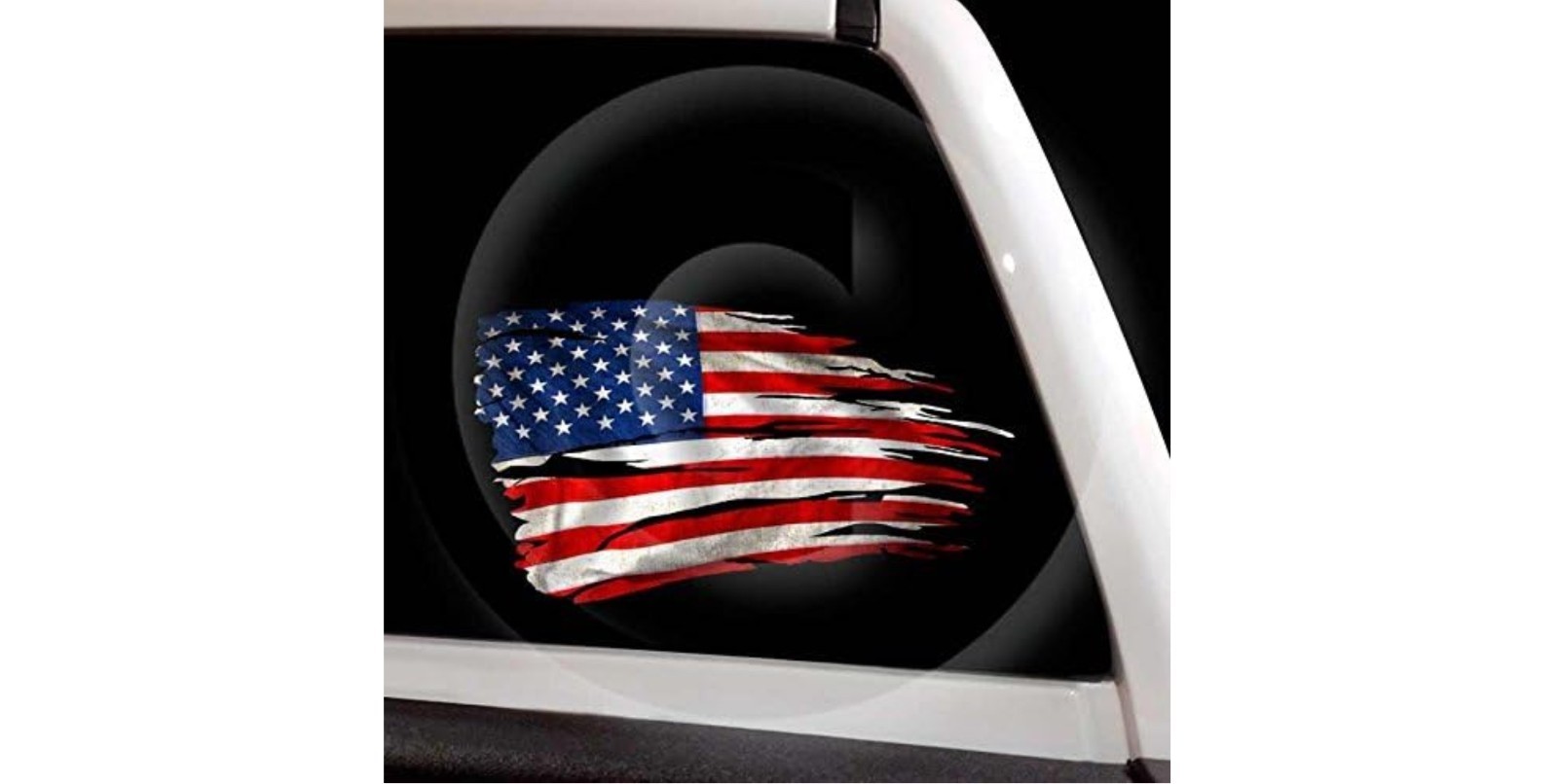 USA American Distressed Flag Decal – 3 ½ x 2 inches – Left and Right Sides Incld