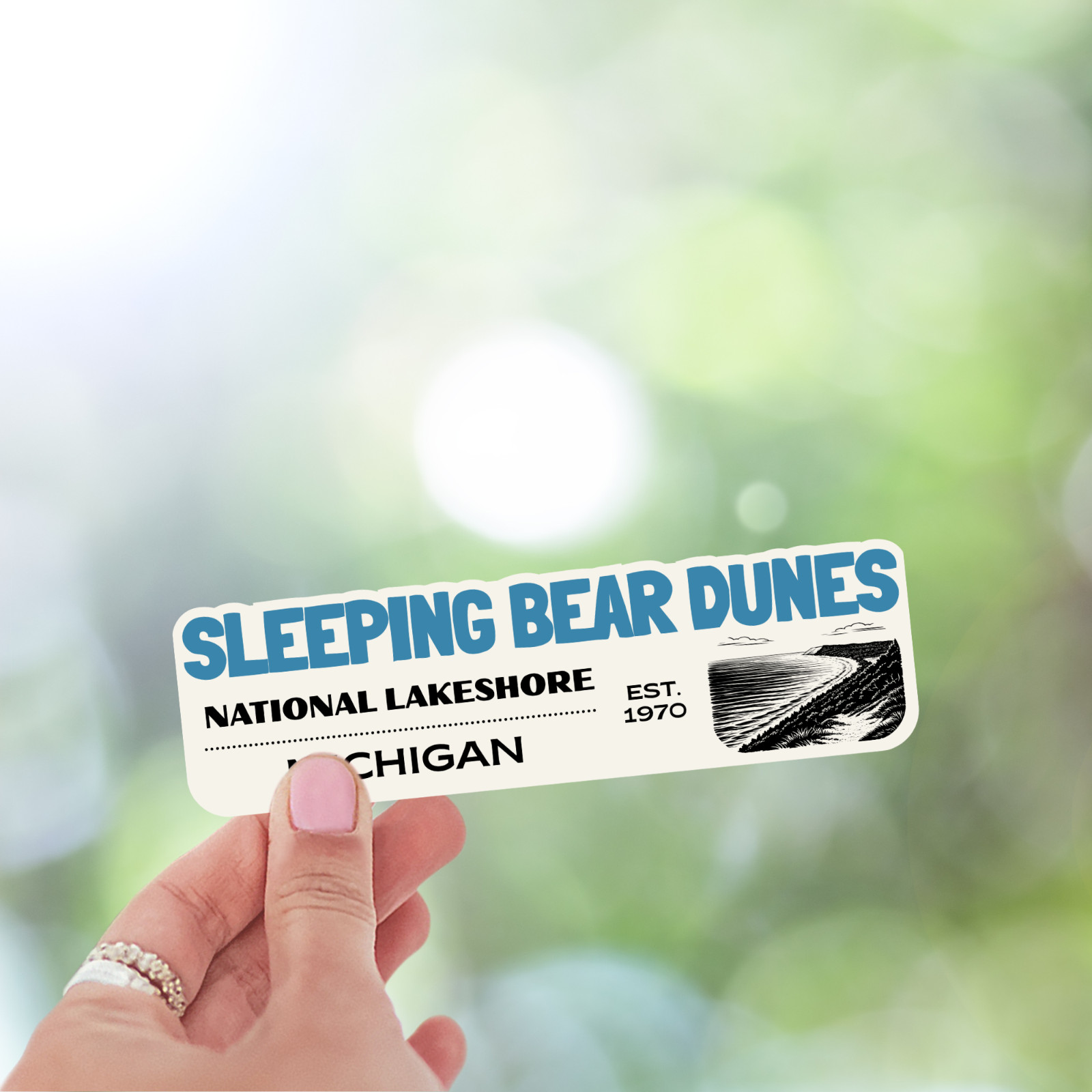Sleeping Bear Dunes Sticker Michigan National Lakeshore Retro Travel Vinyl