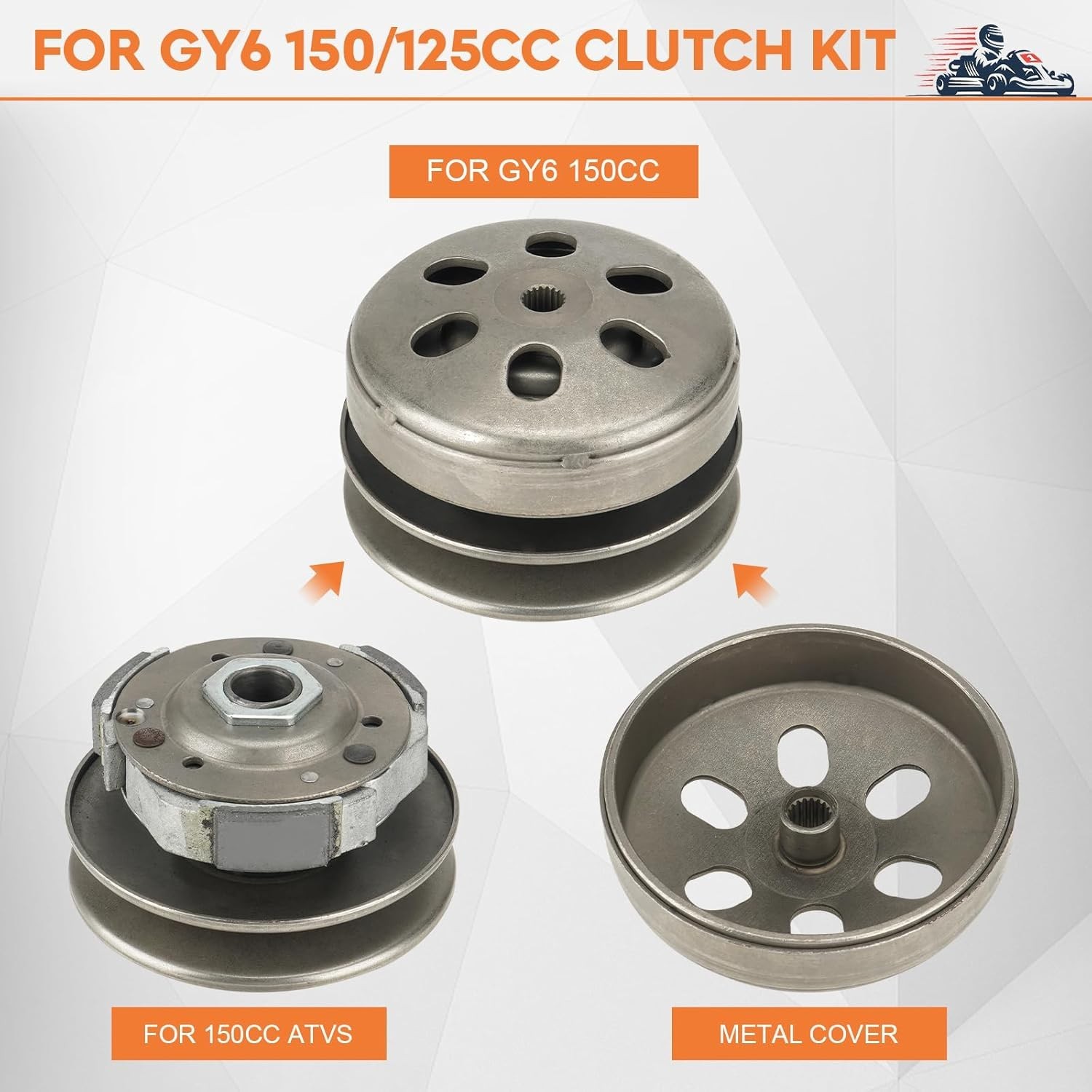 Fit for Gy6 150cc High Performance Clutch Set, Racing Scooter Variator,Fit