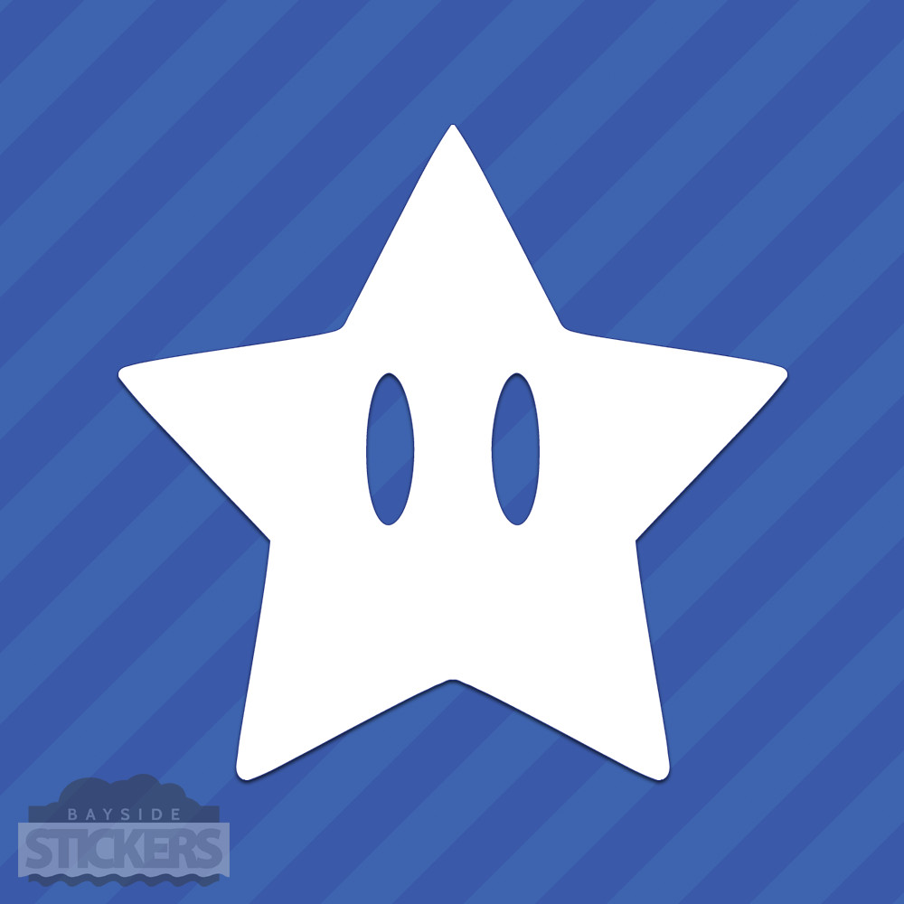 Mario Star Vinyl Decal Sticker