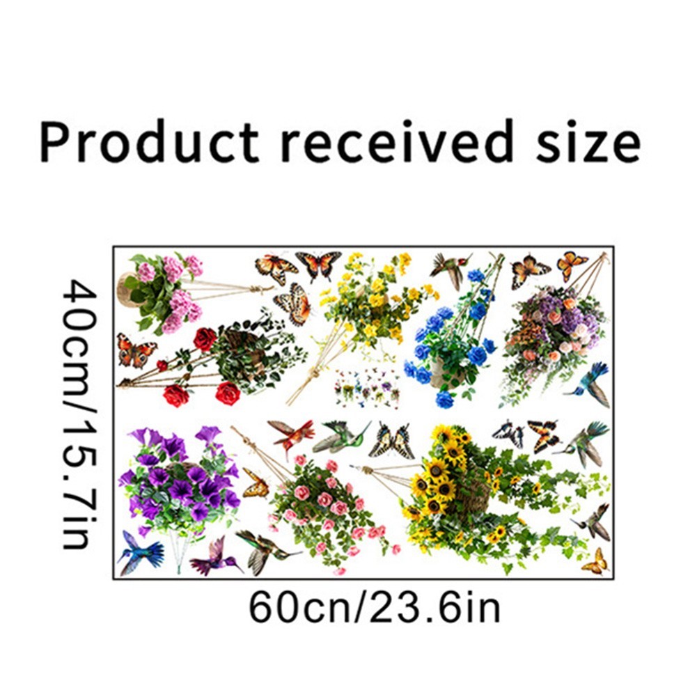 Bright Color Sunflower and Butterfly Glass Decoration for Indoor Outdoor