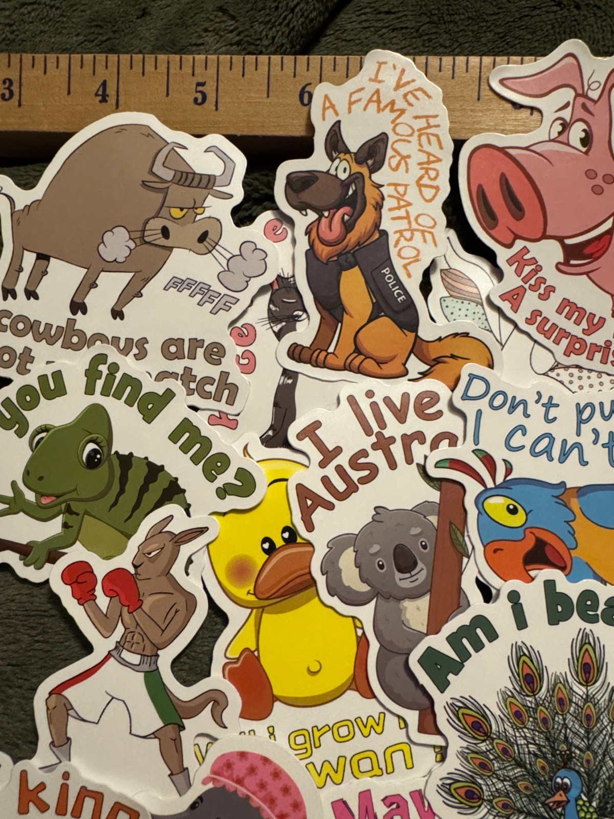 Animal Cartoon Themed Stickers Pack of 49 Mixed Set Decorate Luggage Laptop Cups