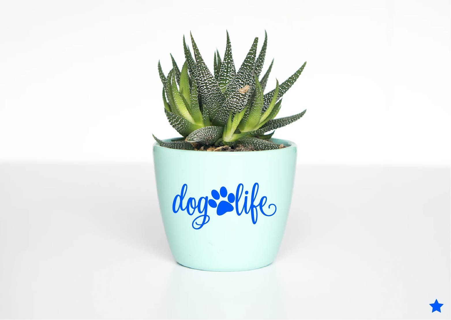 Dog Life Paw Script Decal Sticker Pet Love Dogs Pawprint Puppy Woof Rescue Breed
