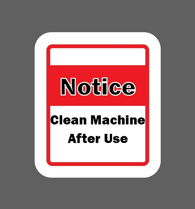 Clean Machine After Use Sticker Waterproof – Buy Any 4 For $1.75 Each Storewide!