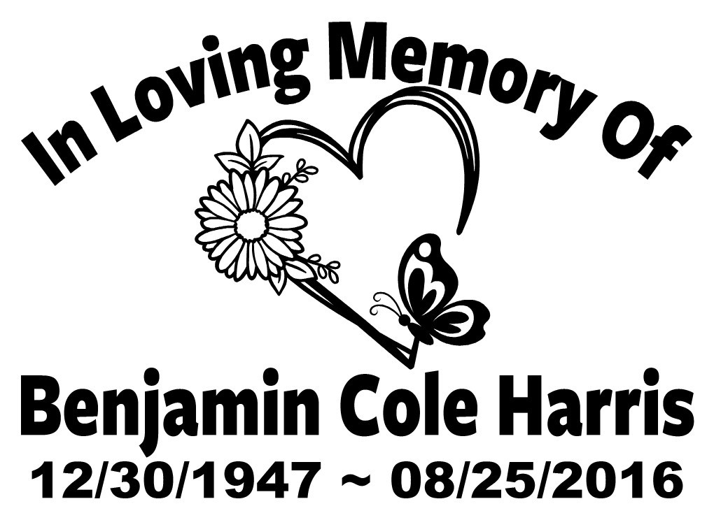 In Loving Memory Decal Heart Flower Butterfly Floral Car Window Vinyl Sticker 05