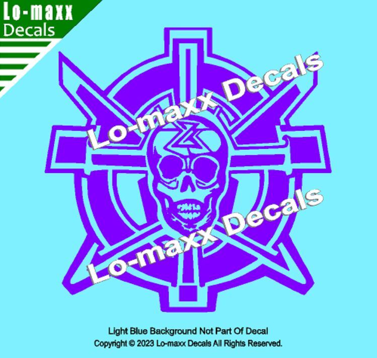 Z Skull Circle Original Custom Graphic Art High Performance Die Cut Vinyl Decal